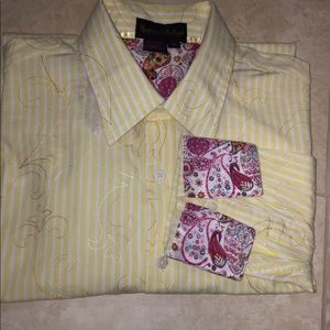 Yellow with orange stitching size m slim cut